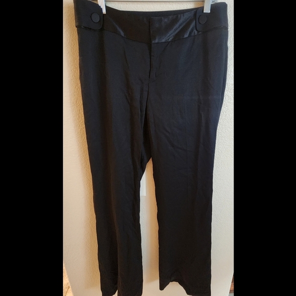 Banana Republic Jackson Fit Wool Black Dress Work Pants Size 6 - Picture 2 of 5